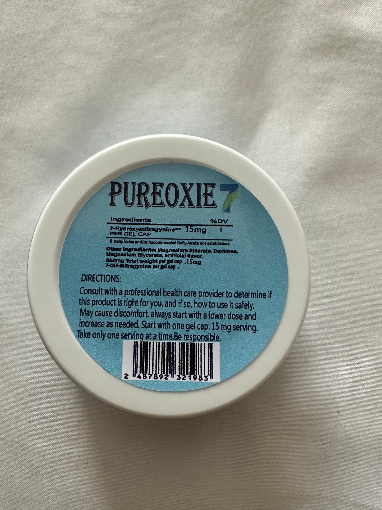 Pureoxie 15MG - Extra Strength - 10 Gel Caps